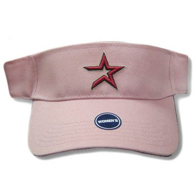 VISOR HAT MLB HOUSTON ASTROS PINK COTTON WOMEN GIRL NEW