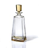 20oz. Amber Crystal Decanter - Hamilton Collection - Bohemia Crystal - Made In Czech Republic