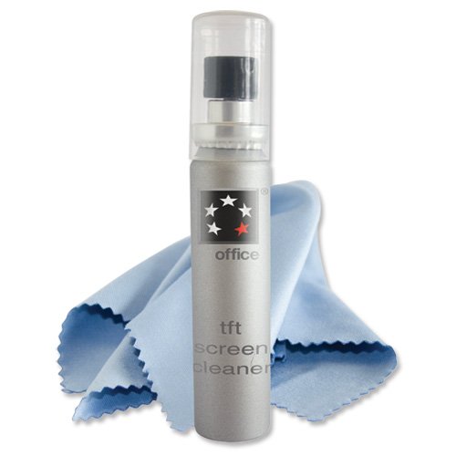 : 5 Star TFT Screen Cleaner Fluid and Microfibre Cleaning Cloth Soft Optical Quality Blue