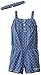 Calvin Klein Baby Girls' Printed Medium Blue Chambray Romper
