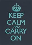 IMAGE OF College Dorm Room Keep Calm and Carry On Charcoal Poster Print White Frame Wall Mounted 17