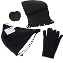 SnugglerTM Backpack Set with Ear Mitts&reg;, Scarf, & Gloves (Black or Pink)