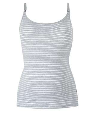 M2b Post Pregnancy Grey Stripe Nursing Vest M2b Post Pregnancy Grey Stripe Nursing Vest