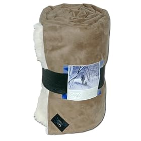 Hammaka Frazada Micro-suede Long Faux-Fur Blanket, Sand by Blankets & Throws