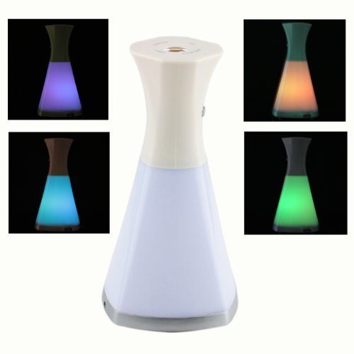 Music LED 7 Color-change Projection Projector Alarm Desk Clock 4 Natural Sounds