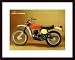Art Poster Wood Framed Print - Montesa Enduro 250 Motorcycle Poster - Artist: unknown- Poster Size: 24 X 18