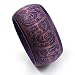 Wide Purple Etched Wooden Bangle image 6