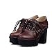 Show Shine Women's Fashion Platform High Chunky Heel Ankle Boots