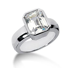 Buy 0.50 Ct Diamond Solitaire Ring Engagement SI3 H Emerald Cut 14k White Gold by dalesinc.com DALES Diamond Store