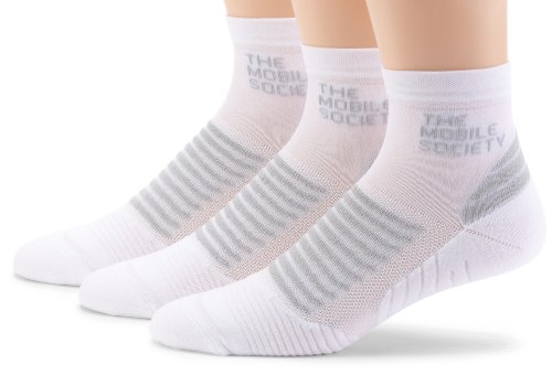 The Mobile Society Herren Funktionssocken Running Pro, wei&szlig;/silber, 45-47 Preisvergleich