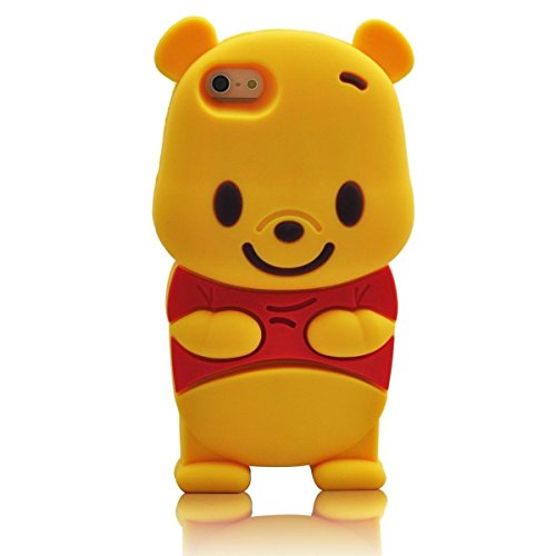 iPhone 6S Plus Case, MC Fashion Cute 3D American Cartoon Characters Protective Silicone Phone Case Compatible for iPhone 6S Plus (2015) &amp; iPhone 6 Plus (2014) (Winnie the Pooh)