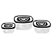 NFL Oakland Raiders Nesting Square Containers, 7.2-Cup; 3.5-Cup; 2.1-Cup, 3-Piece