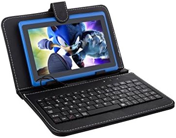 COLAPAD 7" A23 Google Android 4.4 OS 5 Point Capactive Touchscreen Tablet PC MID 512MB DDR 3 8GB Dual Core Dual Camera Bundle Keyboard Blue