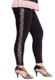Roamans Plus Size Lace Inset Legging