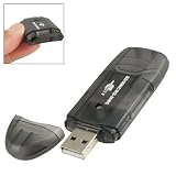 Gino Gray Dual Plastic Caps Design USB Plug SD MMC RS-MMC Memory Card Reader