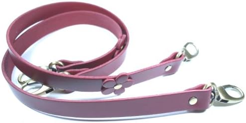 2 Pcs Wide 2 Cm Tote RED Leather Straps for Replace Strap of Handbag.