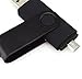 Dual Flash Drive 8GB ARETOP OTG USB2.0 Flash Drive Disk Memory Stick Thumb Drives Pen Drive for Computers and Android Devices (Smartphones Tablets PC Samsung Galaxy, Note, LG, Lumia, etc. Black
