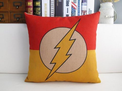 Pillow Case Cushion Cover Linen Home Dec 17.7" Marvel Comics Figure Heroes 6 Patterns (Flash)