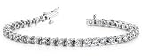 18k White & Yellow Gold, Classic 3 Prong Tennis Bracelet, 6 ct. (Color: HI, Clarity: SI2) 41xE gyP52L. SL160 18k White & Yellow Gold, Classic 3 Prong Tennis Bracelet, 6 ct. (Color: HI, Clarity: SI2)