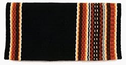 Mayatex Saddle Blanket - Flintlock - Black/Chestnut/Rust/Honey/Gold/Cream
