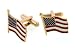 Gold plated and enamel American Flag cufflinks