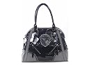 Baby Phat Black & Grey Iriana Large Satchel Handbag