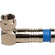 Platinum Tools 18003 F-Type, Right Angle SealSmart RG6 Quad Coax Compress Connectors, 3pc