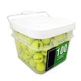 100 NEW Softcore Yellow Range Golf Balls in a Free Bucket