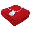 Sunbeam Dynasty Cuddle-Up Fleece Heated Throw Electric Warming Blanket, Claypot Red