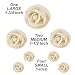 Roses Cake Decorations Variety Pack - 7 IVORY Hard Sugar Decorations