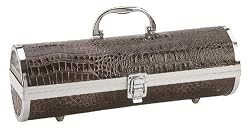 Copper Brown Croc Wine Purse with Cork Screw