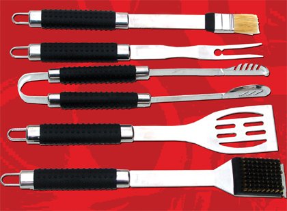 5-pc Deluxe Stainless Steel BBQ Tool Set with Case