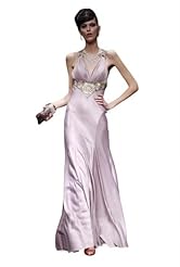 Chiffon/Taffeta/Tulle Crystal Applique Beaded Crystals Lace Bridesmaid Dress 