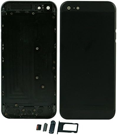 Wolves Full Housing Back Battery Door Cover Case Battery Door Back Housing Cover Replacement for Iphone 5S A1429 Change Into for Iphone 6 Style (Black)