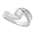 14K White Gold Diamond Solitaire Engagement Ring - 0.50 Ct.