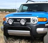 KC HiLITES Front End Light Bar Black Powder Coated Toyota FJ Cruiser 2007 to 2008 2-Tab