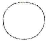 10K Yellow Gold 4-5mm Black Freshwater Cultured Pearl Necklace, 18