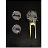 Atlanta Braves Divot Tool Golf Ball (2) Marker Set