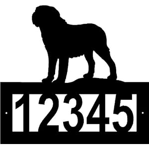 Custom Crafted SAINT BERNARD Steel Address Sign