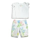 Hartstrings Baby - Infant Girls Cap Sleeve Capri Set, White, Pink