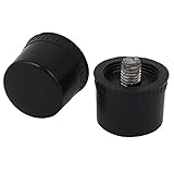 uxcell ハンマーヒント プラスチック 金属材質 8mmねじ 30mm径 ブラック 2個入り