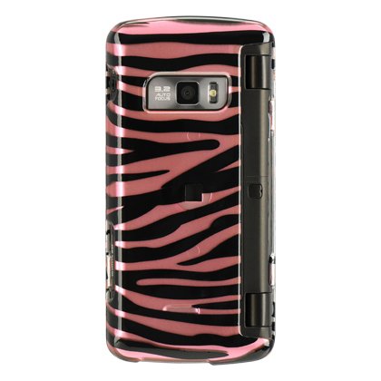 Premium Hard Designer Crystal Snap-on Case for LG enV Touch Voyager II VX11000 - Cool Safari Pink Zebra Design