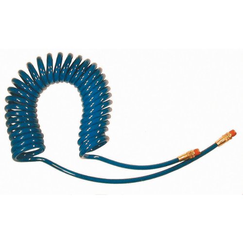 Coilhose Pneumatics PR12-25B-B 1/2 x 25' Blue Flex Coil Hose With 2 1/2 MPT Fittings