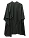 XMW Multipurpose Classic Hair Styling Salon Cape with Snaps Closure, Black