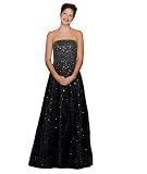 Formal Evening Gown. Aline Black Ball Gown Dress for Prom, Party, Wedding by Sean Collection (133)
