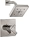 Delta Faucet Ara 17 Series Dual-Function Shower Trim Kit, Single-Spray H2Okinetic Shower Head, Brushed Nickel Shower Faucet, Delta Shower Trim Kit, Stainless T17267-SS (Valve Not Included)
