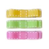 Mini Bow - White stitch set of 3 color combo 2
