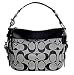Coach Zoe Medium Signature Shoulder Bag - 12657 (Black & White)