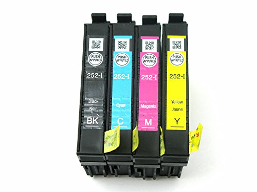 Genuine Epson 252-I Initial Ink Cartridge 4 Pack for Epson WorkForce WF-3620 WF-3640 WF-7610 WF-7620 WP-7110 Printer