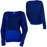 Volcom The Mash Up L/S Sueded Girls Crew Shirt Party Monster Blue